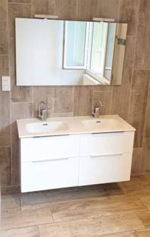 Meuble double vasque et miroir PACA